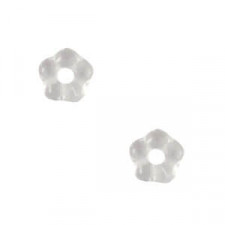 Czech glass beads flower 5mm - Crystal 00030